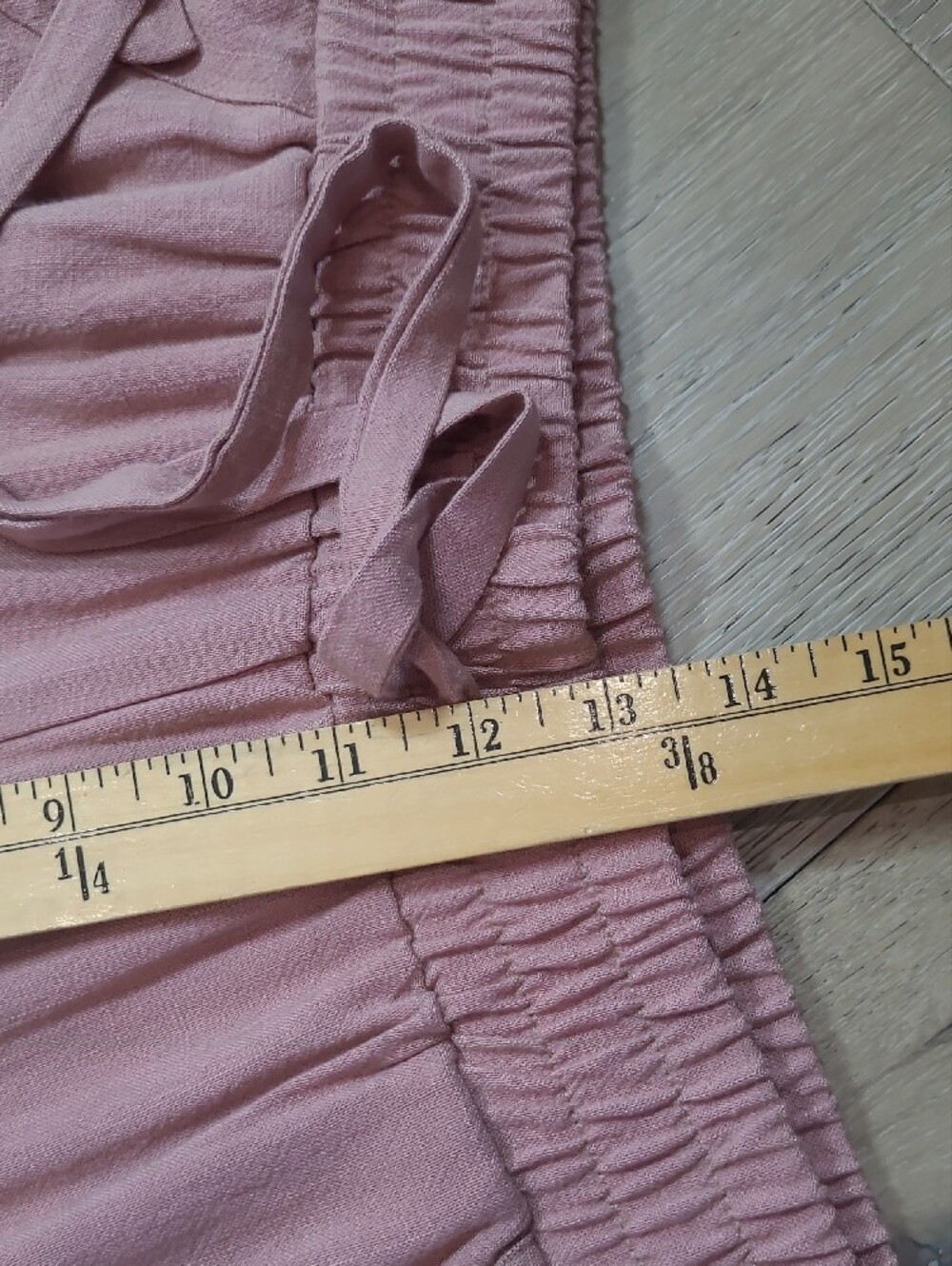 EUC Sienna Sky Wide Leg Pants Women's sz XL Dusty Rose Linen Blend Pull On Pant - Picture 10 of 12
